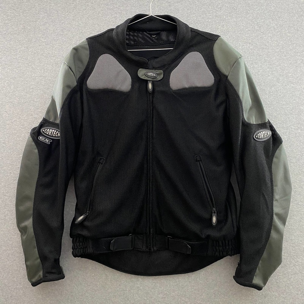 Cortech by Tour Master Jacket GX Air Mens XLarge 46 Black Gray Padded Motorcycle